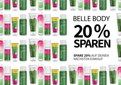 Belle Body Postkartenmotiv mit 20 % Rabatt für eine PostPal Direct-Mail-Kampagne