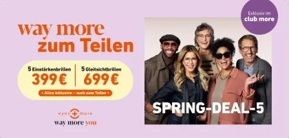 eyes + more Spring-Deal Postkartenmotiv mit Brillen-Angebot für eine PostPal Direct-Mail-Kampagne