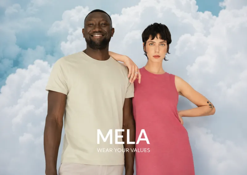 MELA Postkartenmotiv aus einer PostPal Print-Marketing-Kampagne, Kategorie Mode & Zubehör