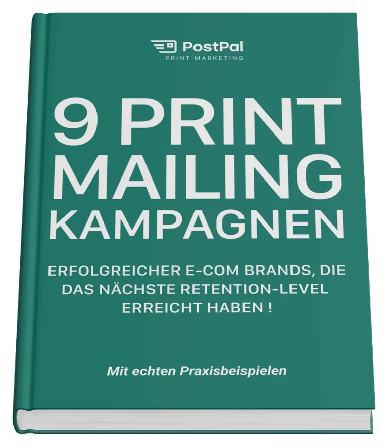 Cover of the PostPal playbook “9 print mailing campaigns for successful e-commerce brands”